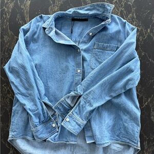 Jenni Kayne Parker Oversized Denim Button-Up Shirt